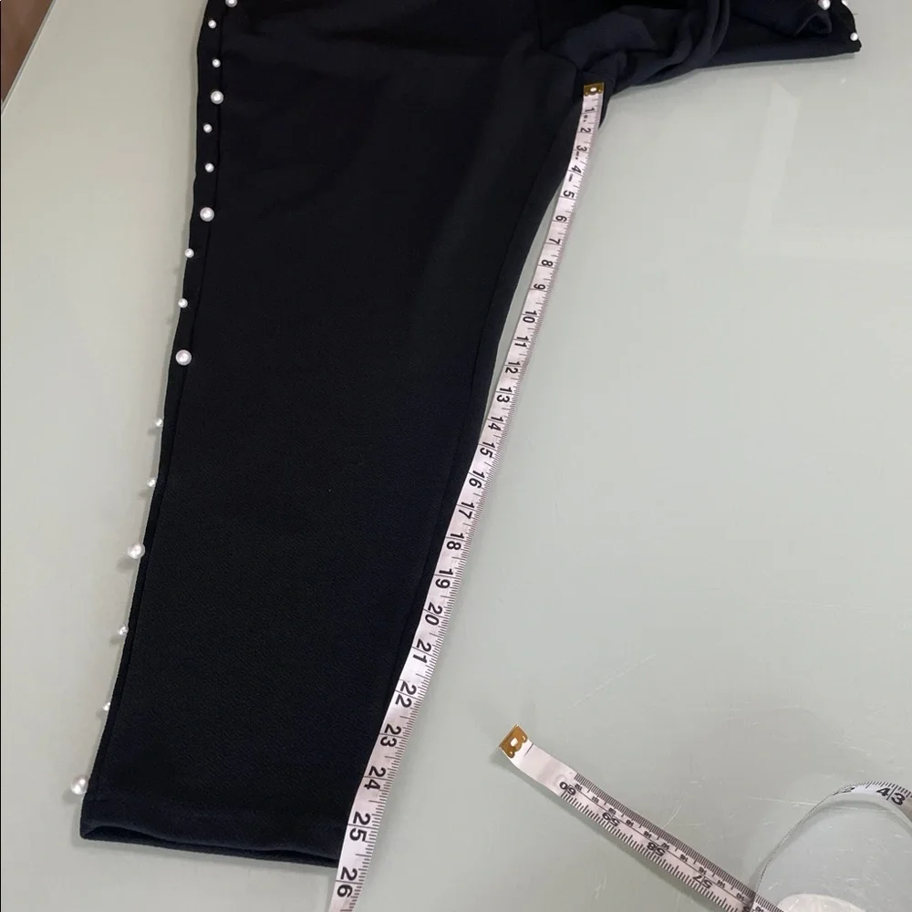 Black pants with Pearl Accents